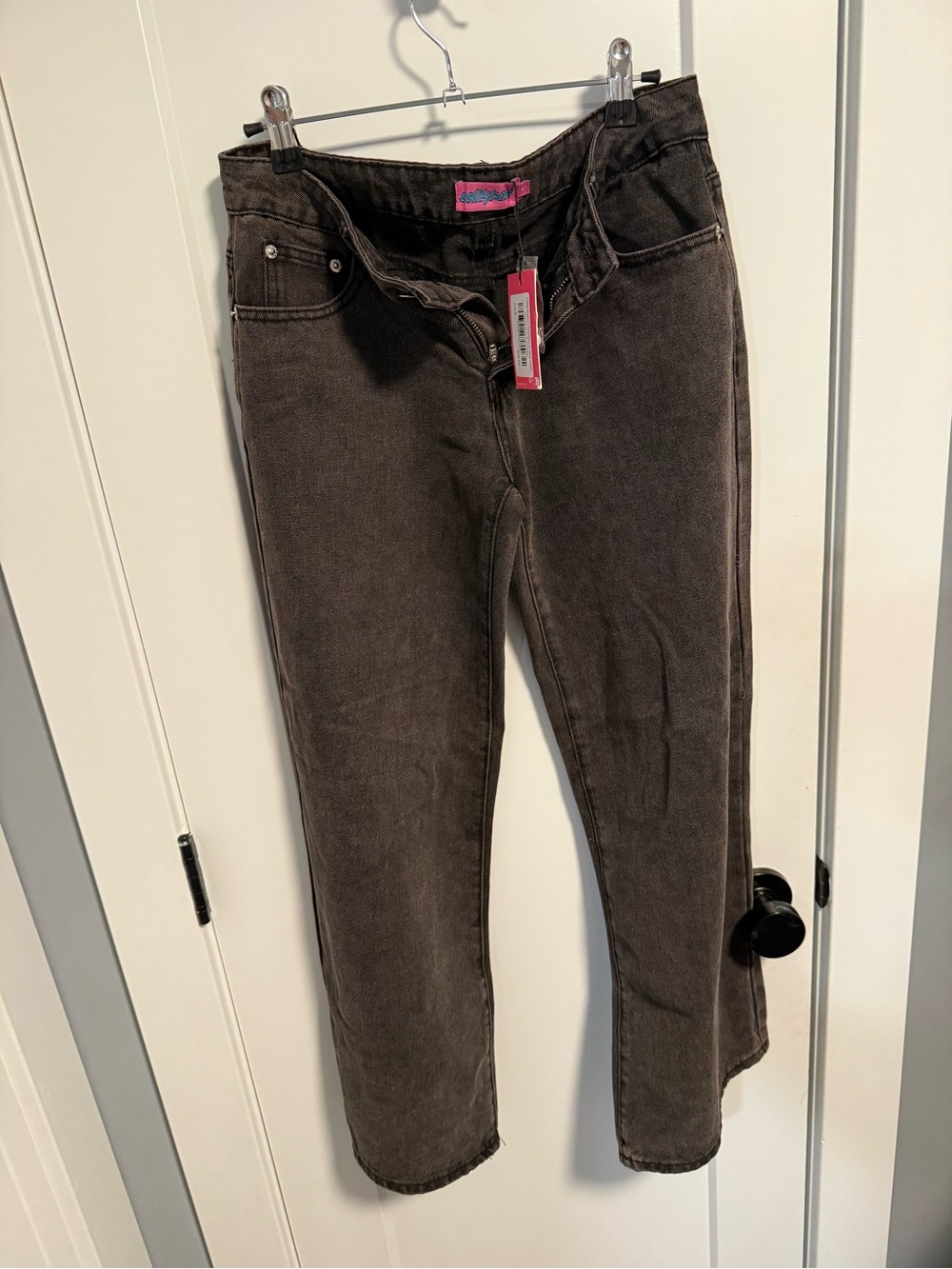 Edikted Rarlybn Washed Low Rose Grey jeans (petite size S). Never worn. NWT
